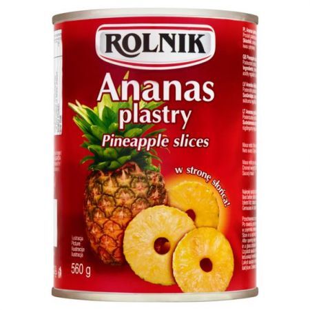 ANANASY PLASTRY ROLNIK 560g